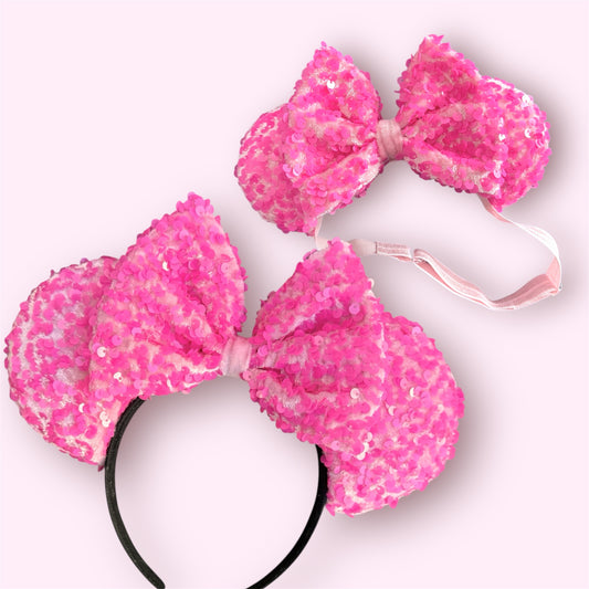 FLORA PINK VELVET SEQUIN