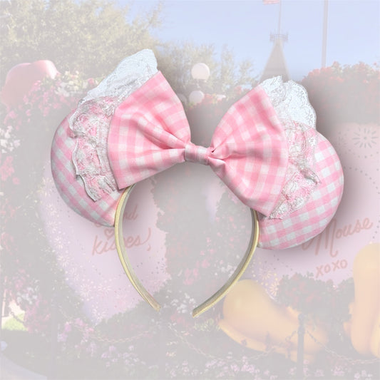 PINK SUGAR GINGHAM + LACE