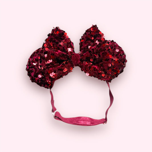 BURGUNDY VELVET SEQUIN