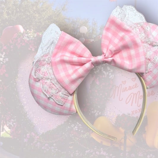 PINK SUGAR GINGHAM + LACE