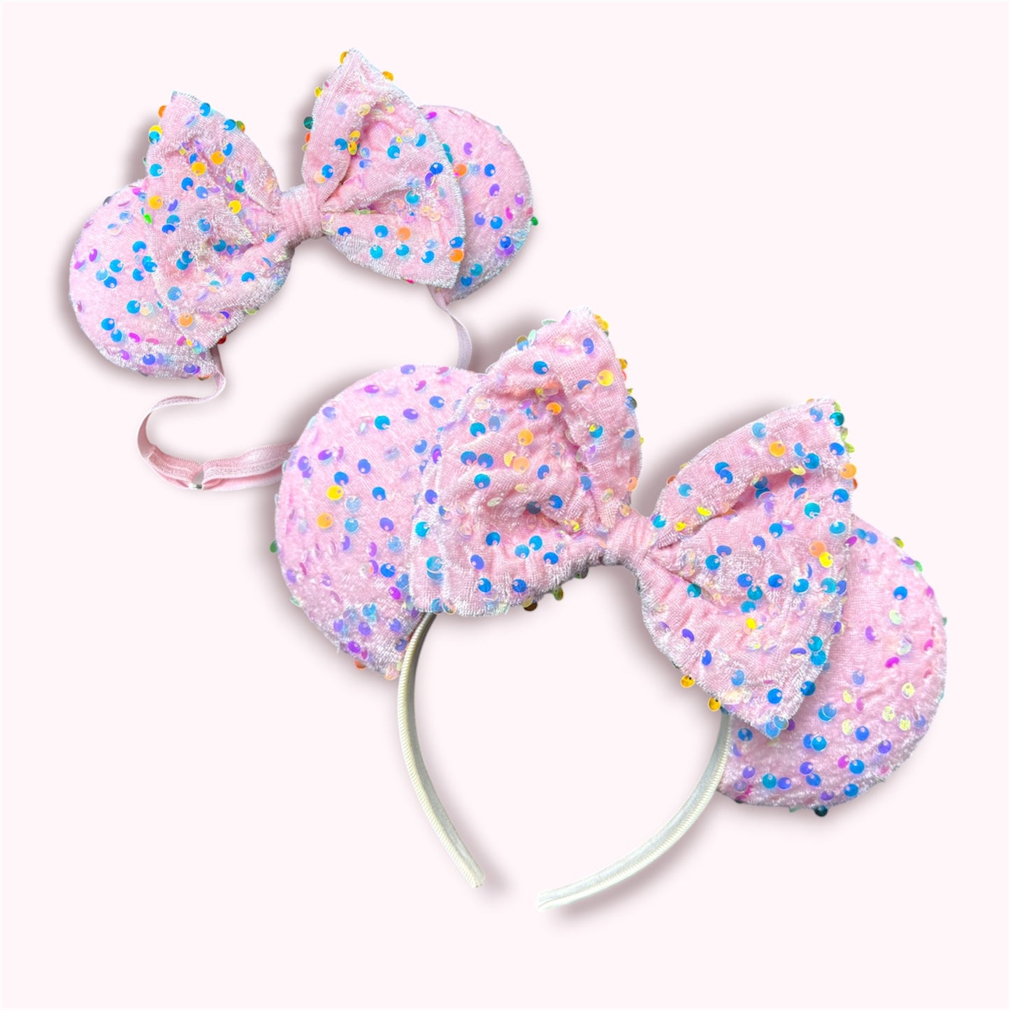 FAIRYTALES HAPPEN PINK VELVET SEQUIN