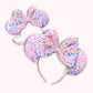 FAIRYTALES HAPPEN PINK VELVET SEQUIN
