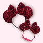 BURGUNDY VELVET SEQUIN