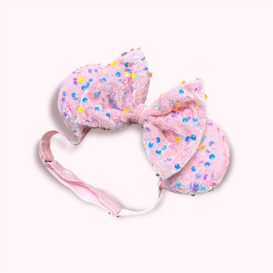 FAIRYTALES HAPPEN PINK VELVET SEQUIN
