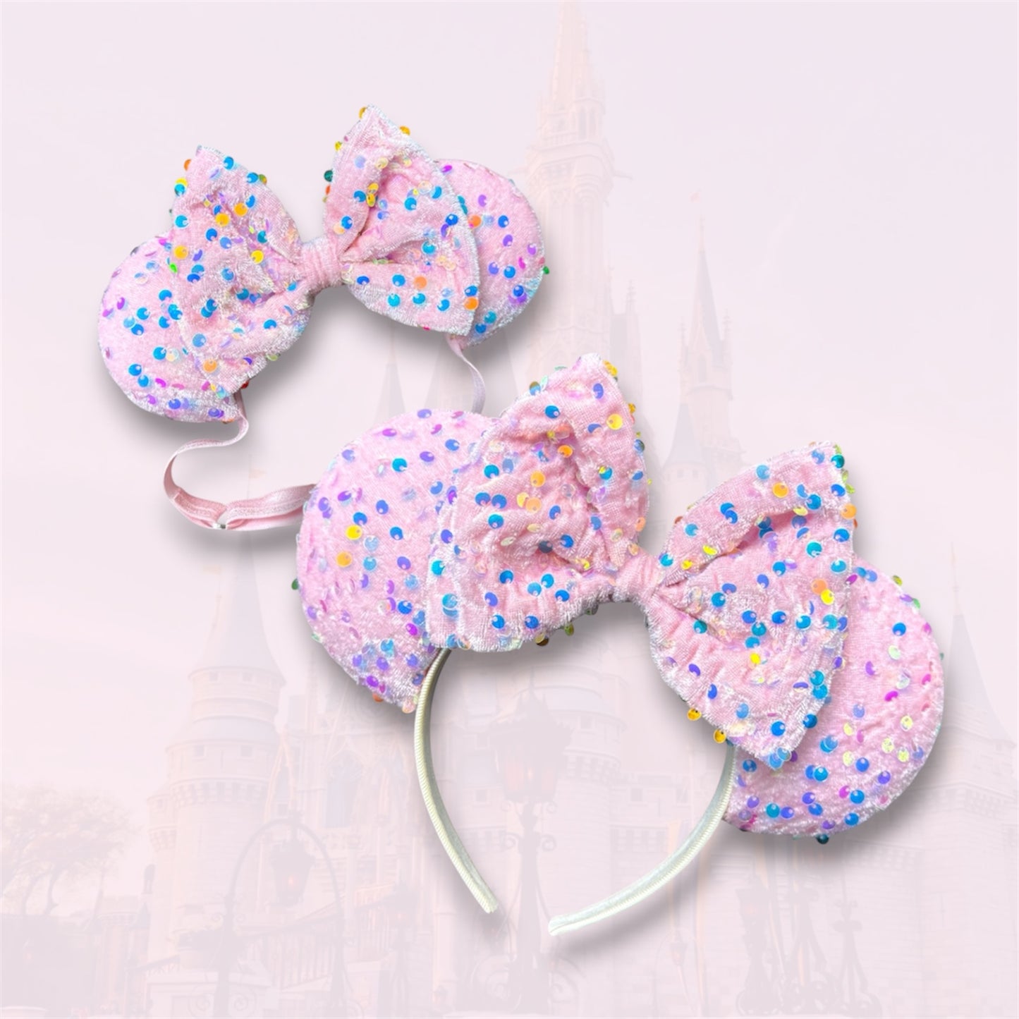 FAIRYTALES HAPPEN - PINK VELVET SEQUIN