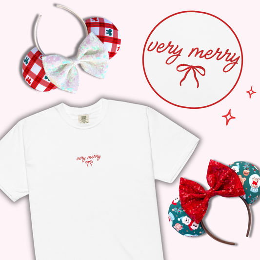 VERY MERRY TEE // unisex comfort colors!